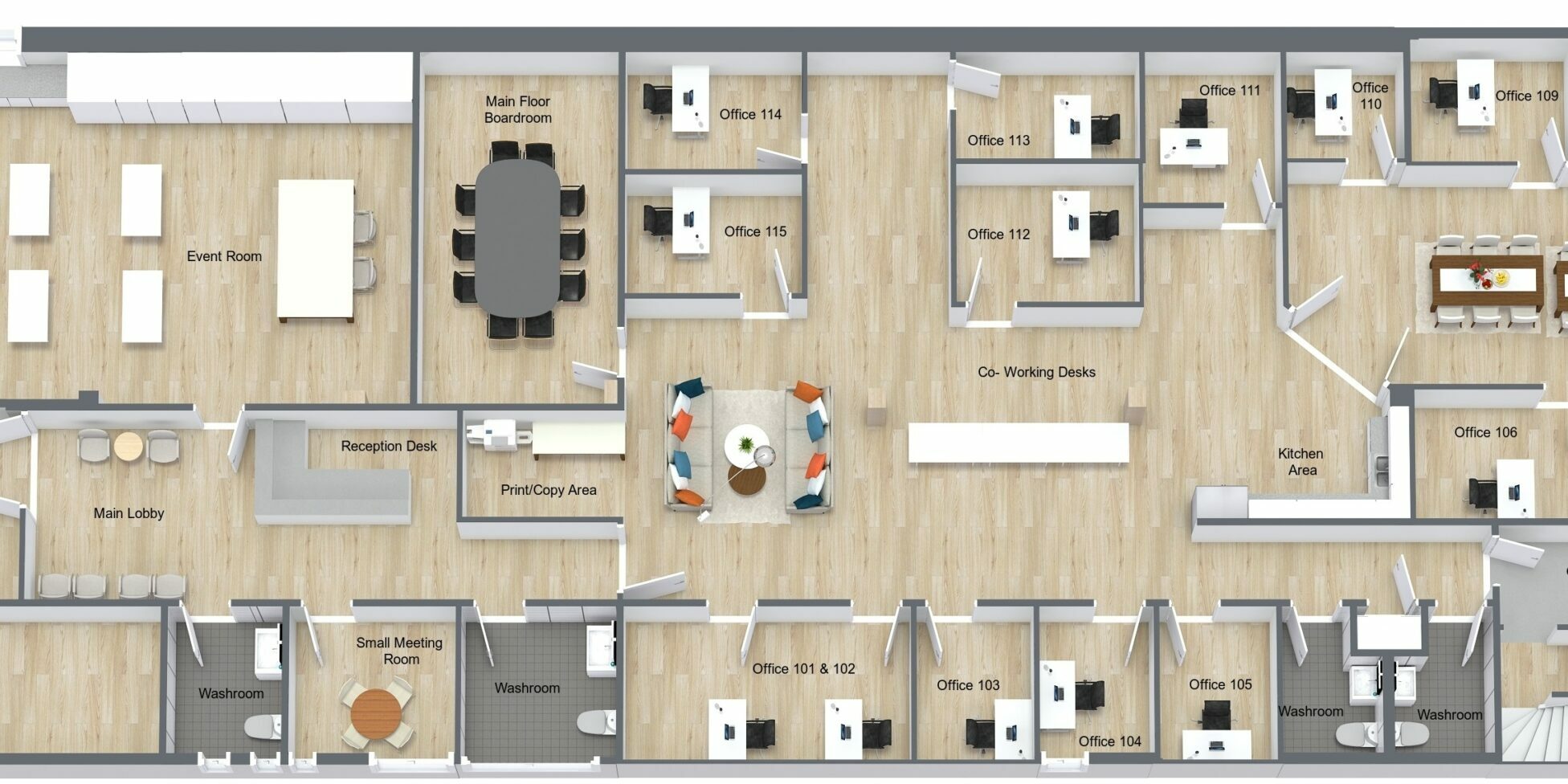 Core21 1st Floor - Floor 1 - 3D Floor Plan (1)